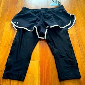 Women’s Under Armour shorts with attached compression leggings.